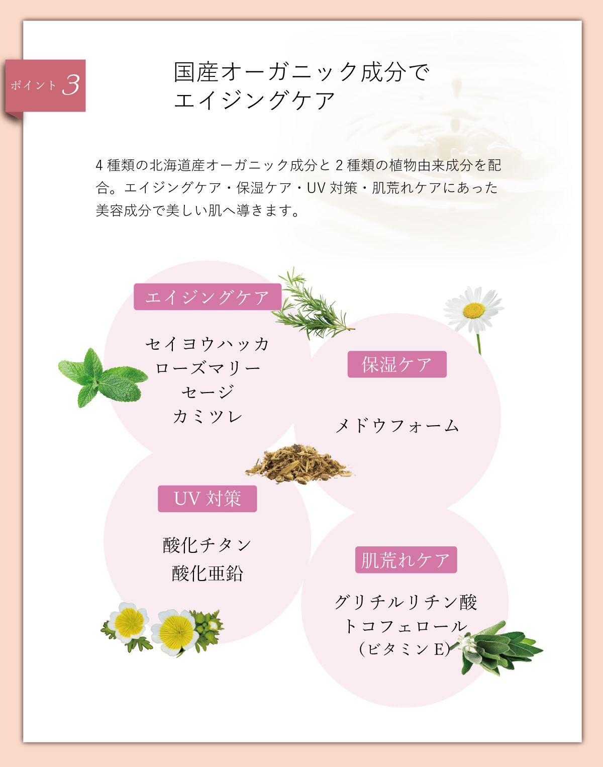 国産 北海道産オーガニック成分配合